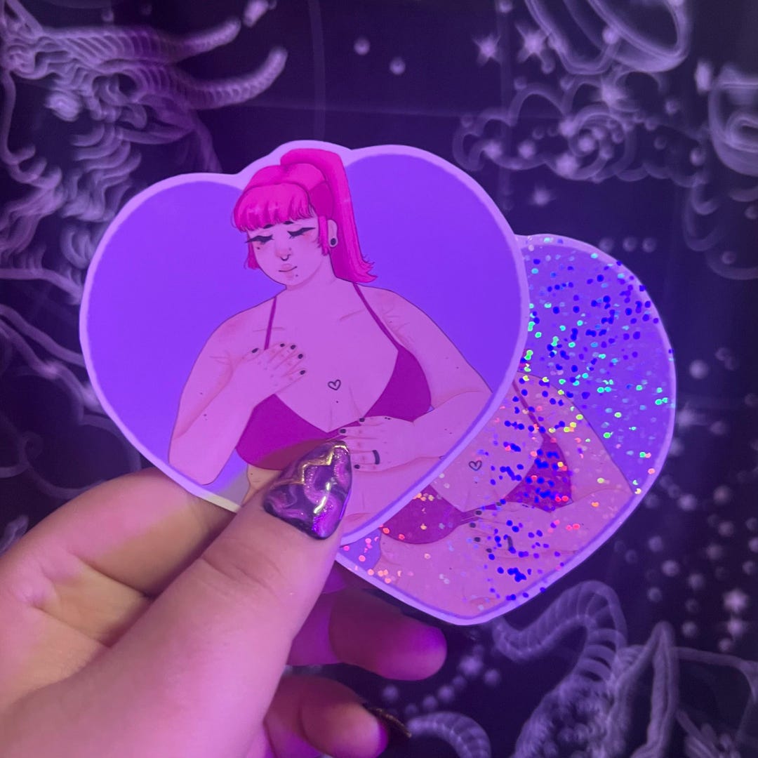 Self Love Body Positive Sticker | Holographic Glittery and Glossy ...