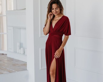wine dress long