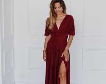 wine dress long