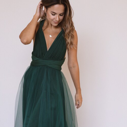 Emerald Green Infinity Dress Emerald Green Bridesmaid Dress Etsy UK