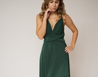 Forest Green Dress Etsy