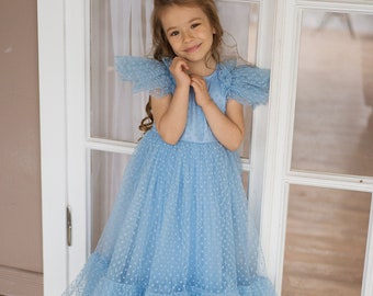 baby blue kids dress