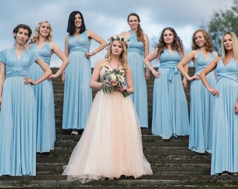 multiway bridesmaid dress blue