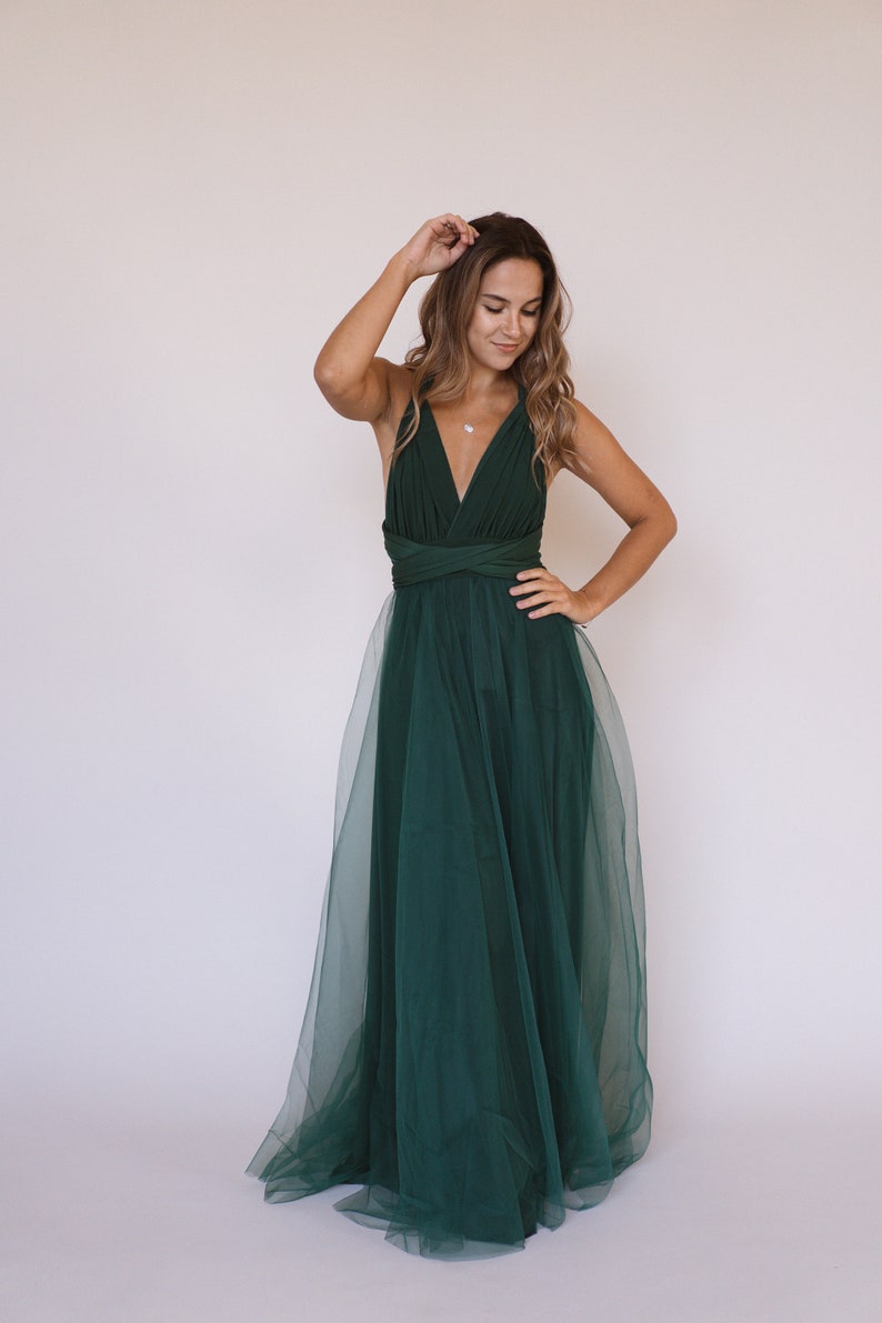 Robe infinity vert émeraude robe de demoiselle dhonneur vert Etsy