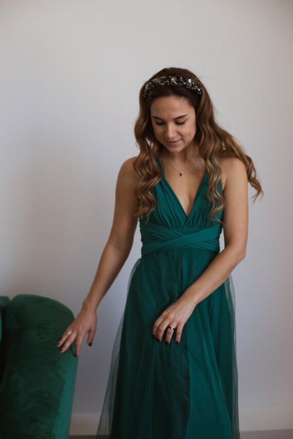Emerald Green infinity dress Emerald Green Bridesmaid dress Etsy