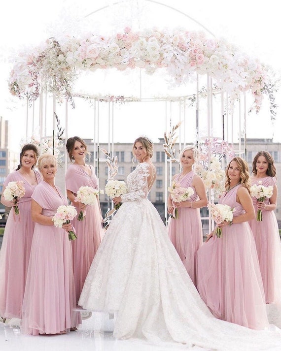 blush bridesmaid dresses