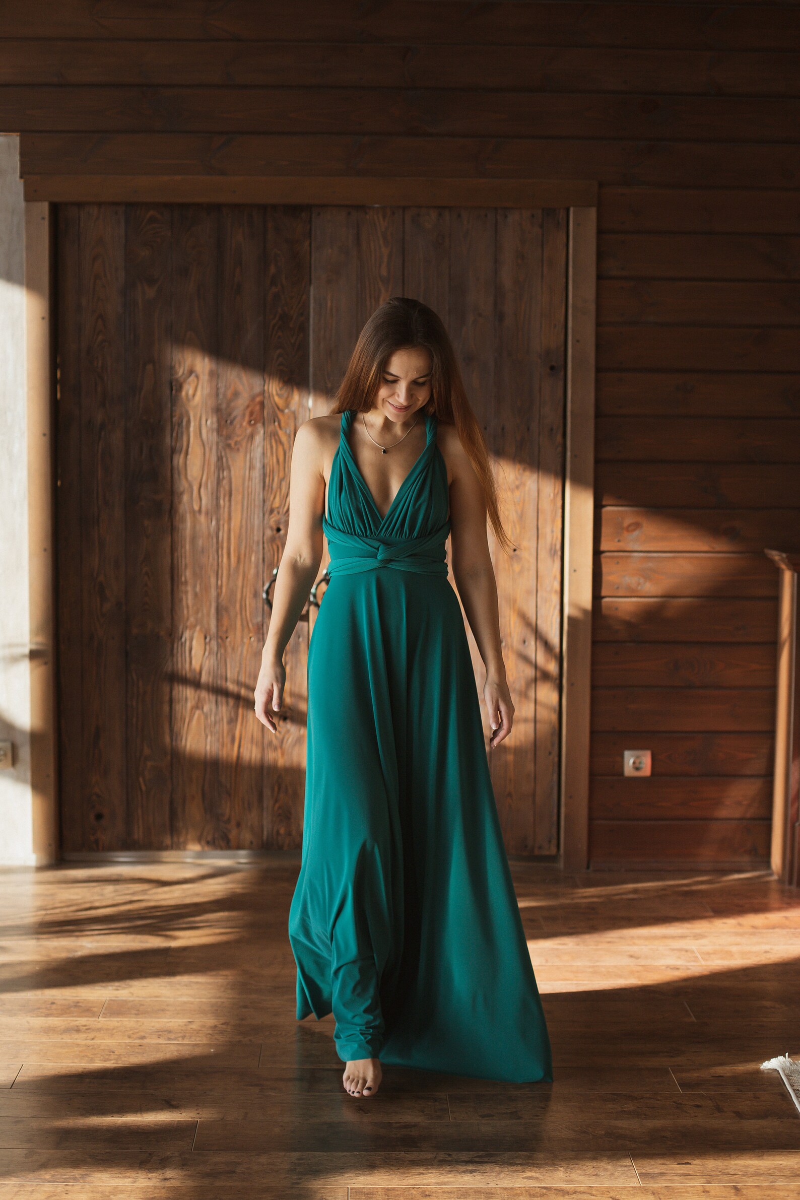 Emerald Green infinity dress Emerald Green Bridesmaid dress Etsy