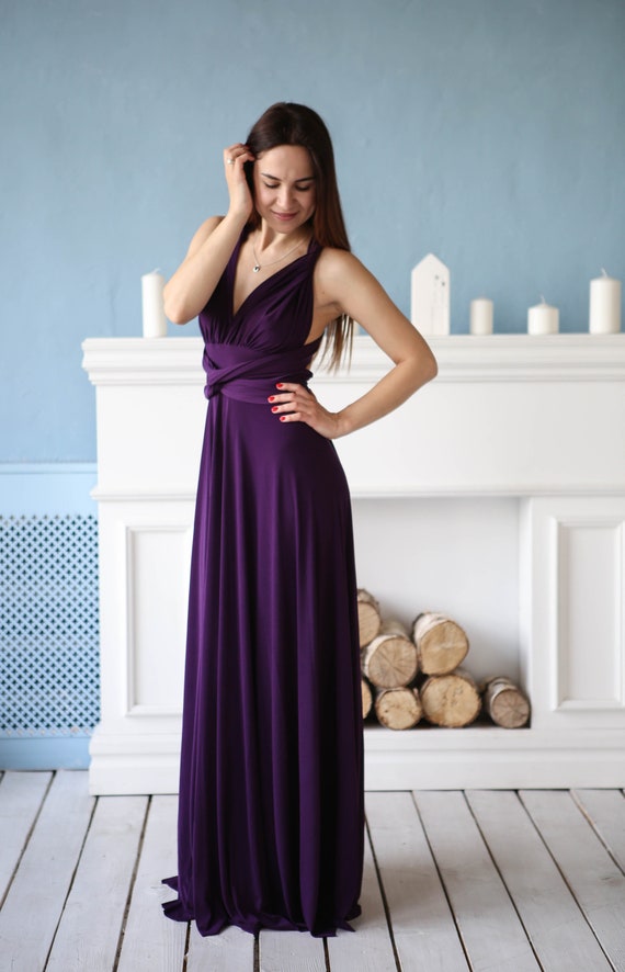 grape bridesmaid dresses