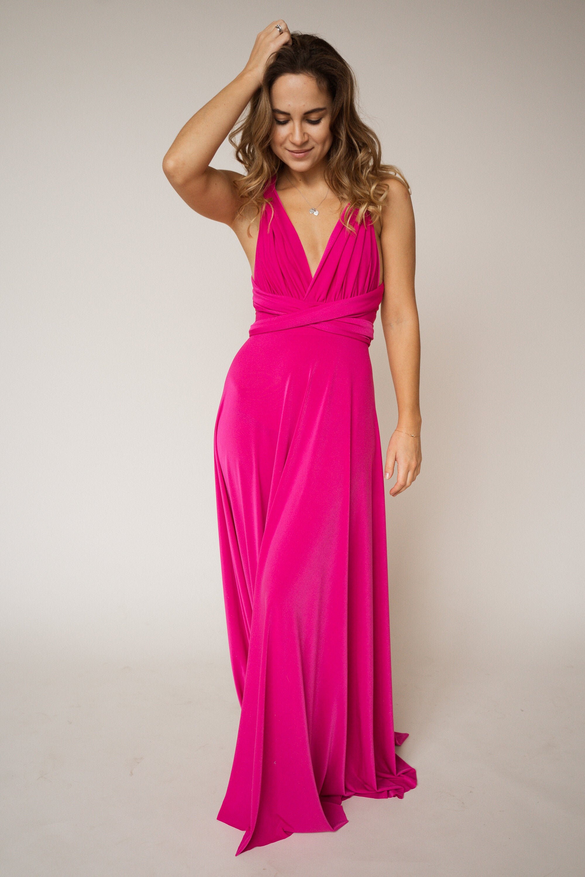 Hot pink bridesmaid dress hot pink dress bridesmaids hot Etsy
