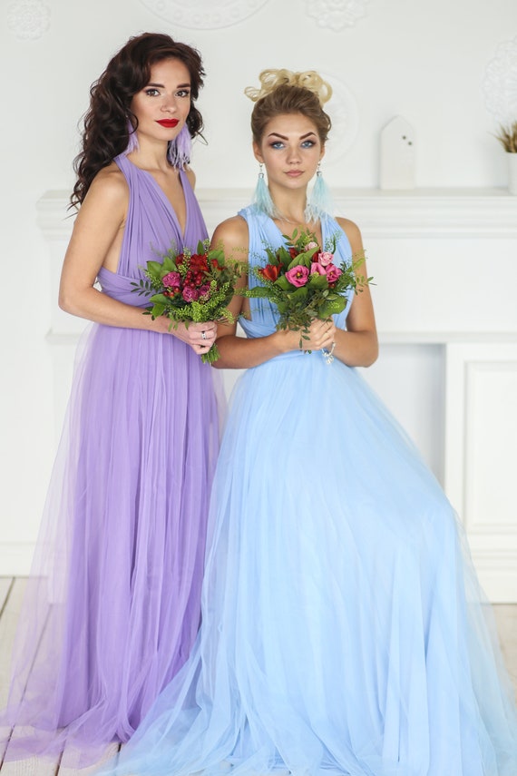 Plus Size Baby Blue Bridesmaid Dress Baby Blue Infinity Etsy