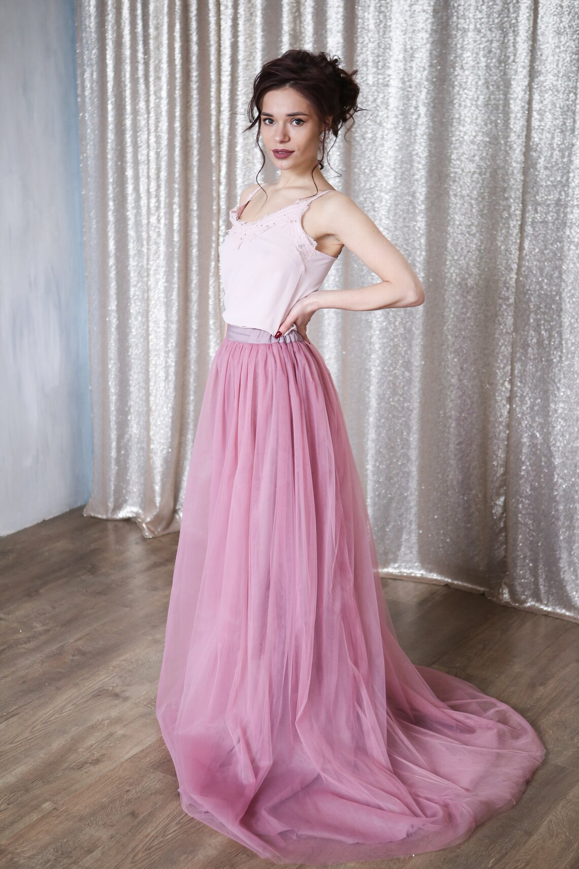 tulle skirt train