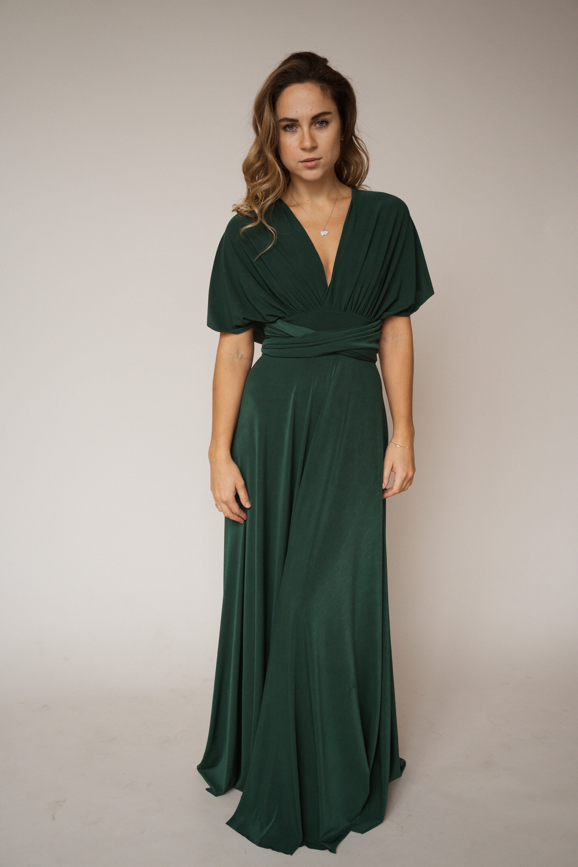 Forest Green infinity dress Dark Green Bridesmaid dress Etsy