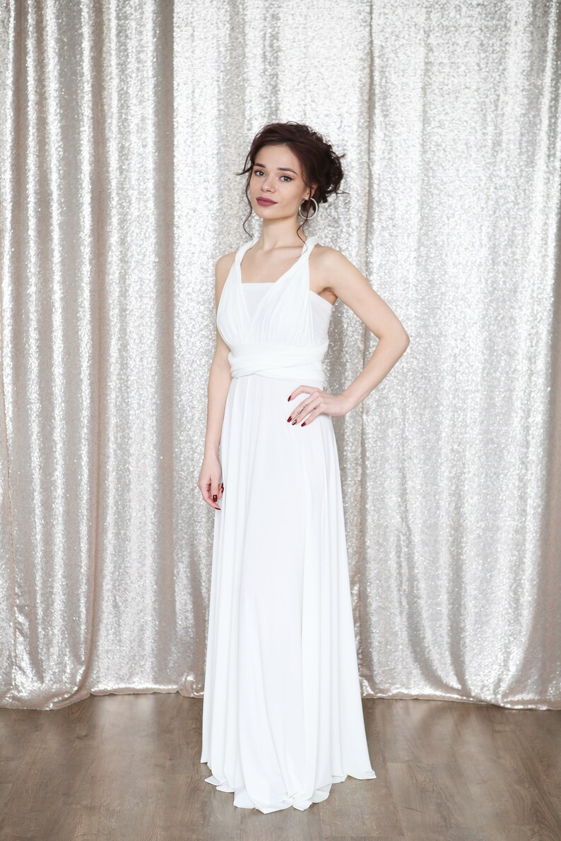 white multiway dress