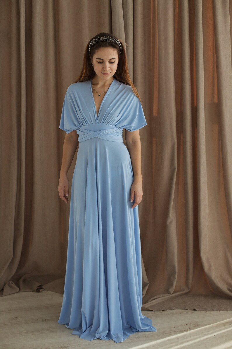Baby blue bridesmaid dress baby blue infinity dress baby Etsy