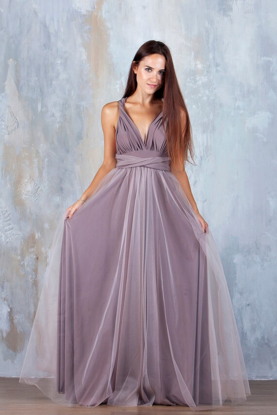 infinity dress taupe