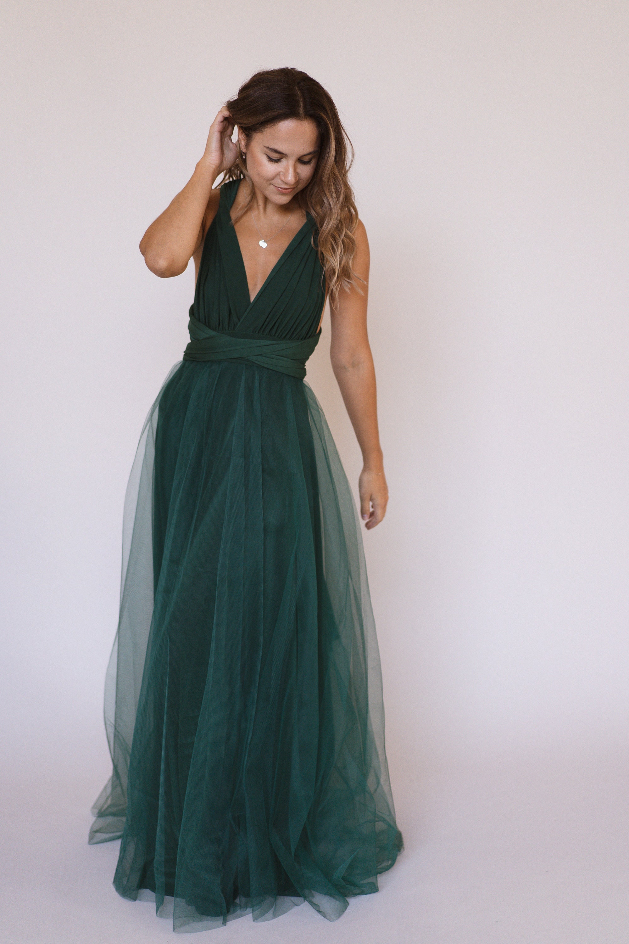 Robe infinity vert émeraude robe de demoiselle dhonneur vert Etsy