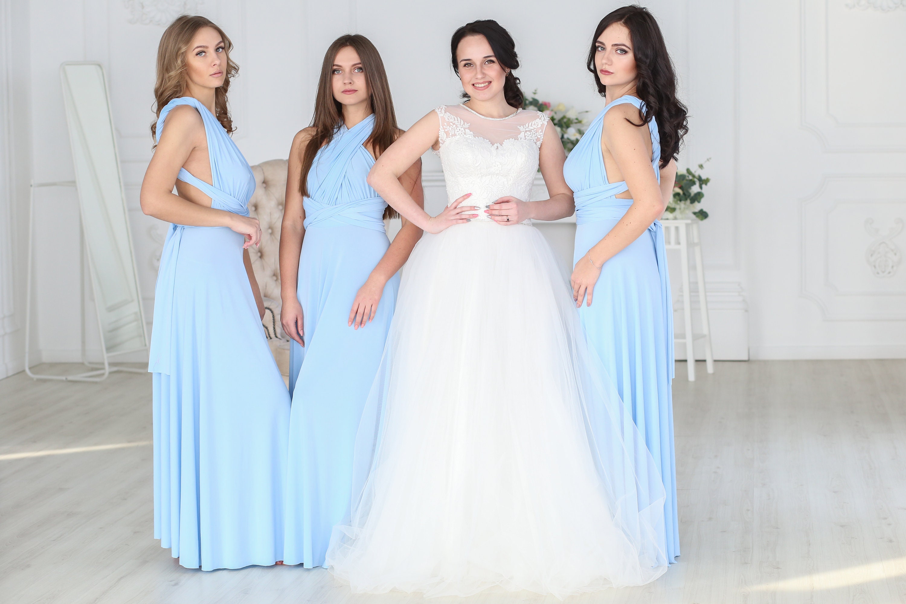 baby blue infinity dress