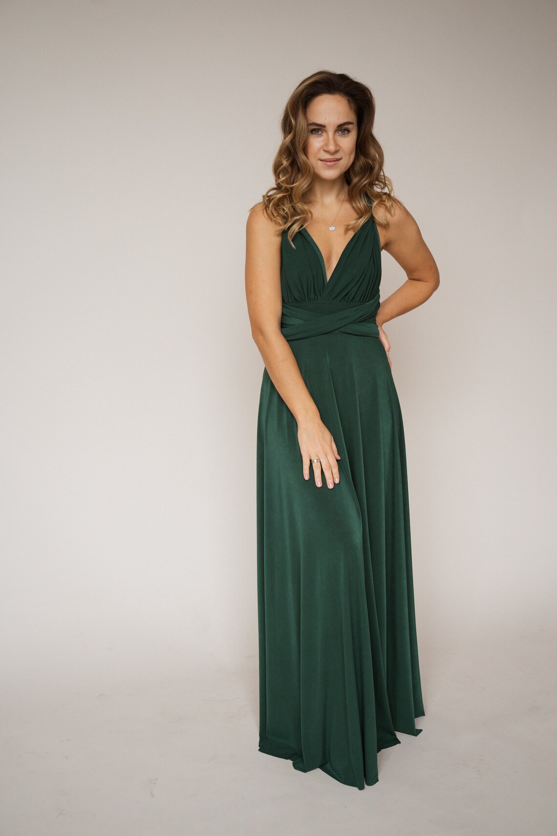 Forest Green infinity dress Dark Green Bridesmaid dress Etsy