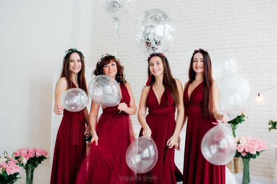 multiway dress burgundy