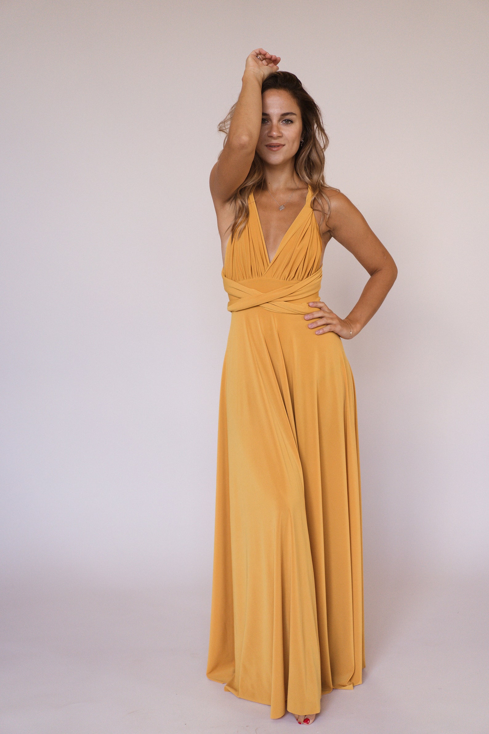 Mustard yellow bridesmaid dress mustard infinity dress Etsy