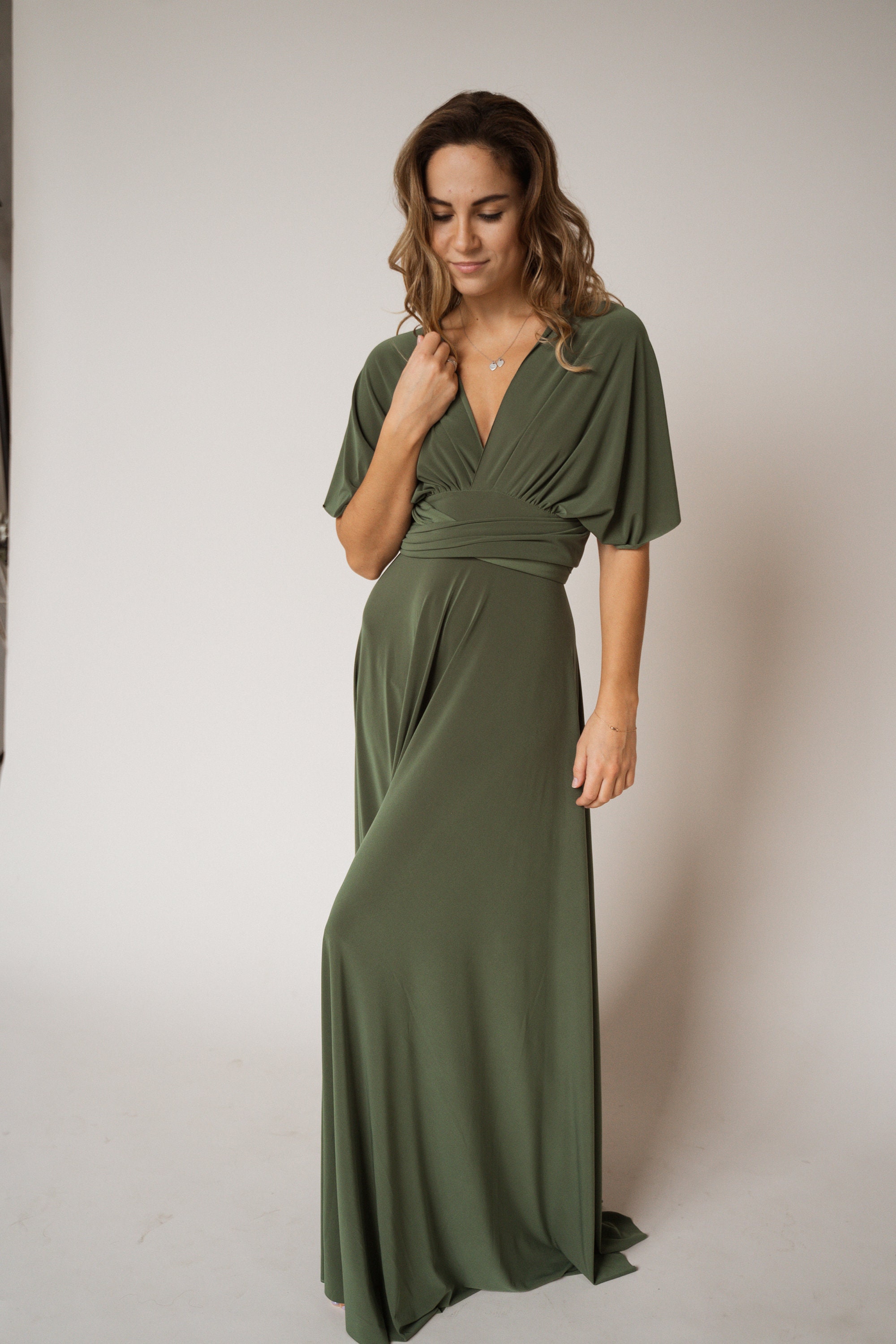 olive green formals