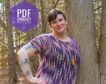 Treble Maker Tee, Tee Shirt Pattern, Crochet Tee Shirt, Crochet Tee Pattern, Handmade Tee, DIY Crochet Tee, Summer Crochet Pattern