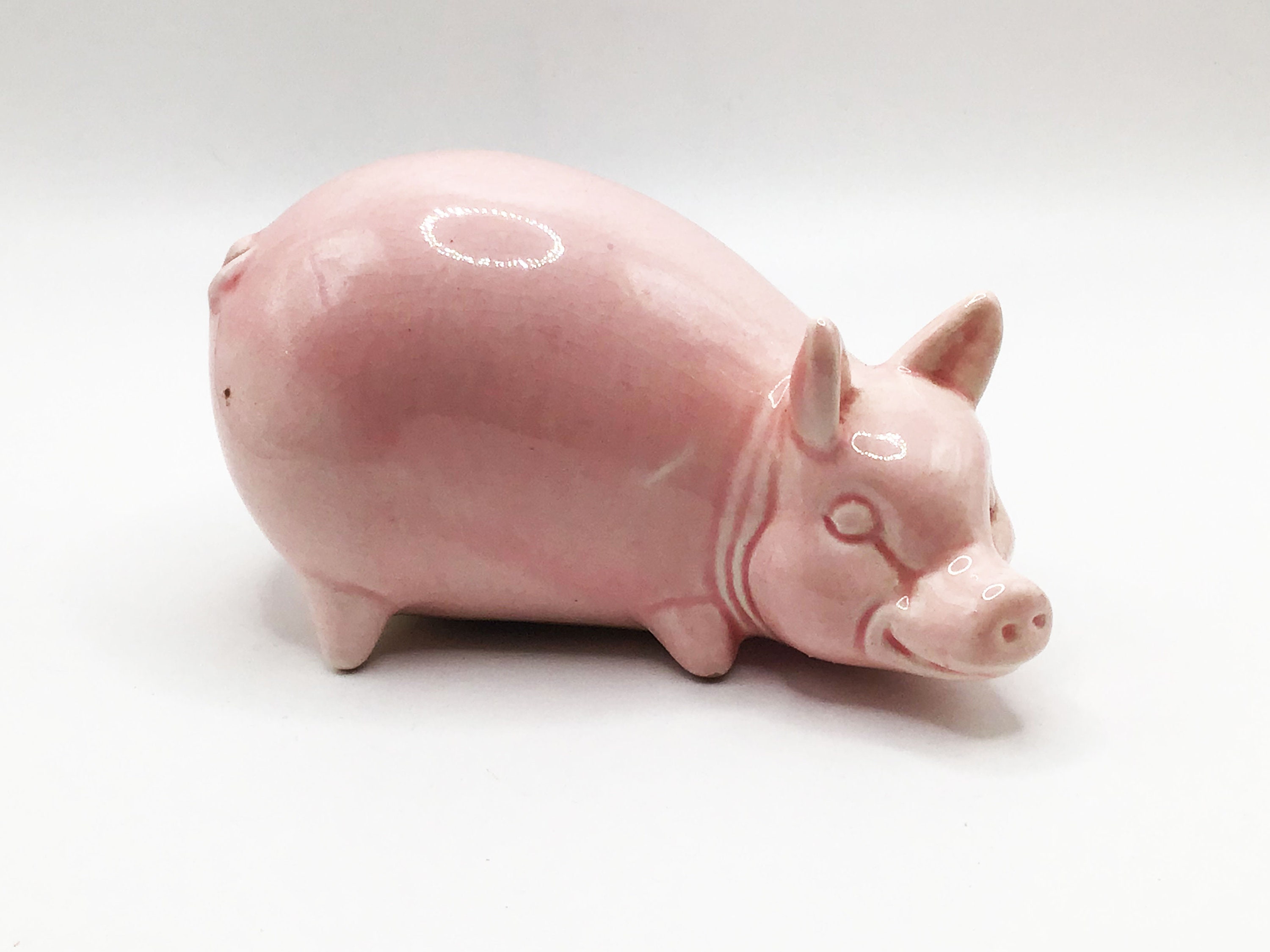Vintage Ceramic Pink Pottery Pig Farmhouse Dairy Country Etsy UK