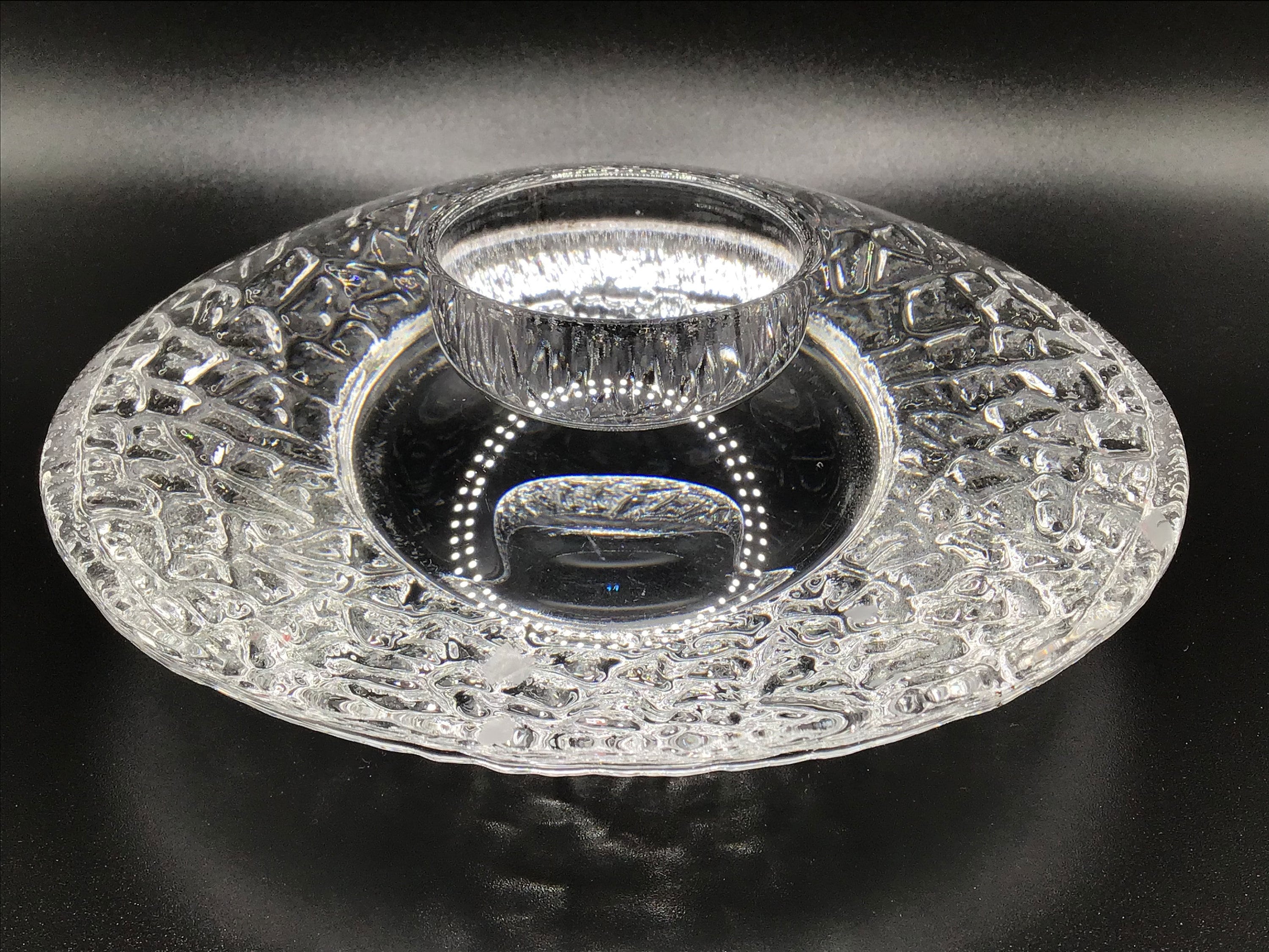 Vintage Orrefors Crystal Votive Candle Holder Discus By Lars Etsy