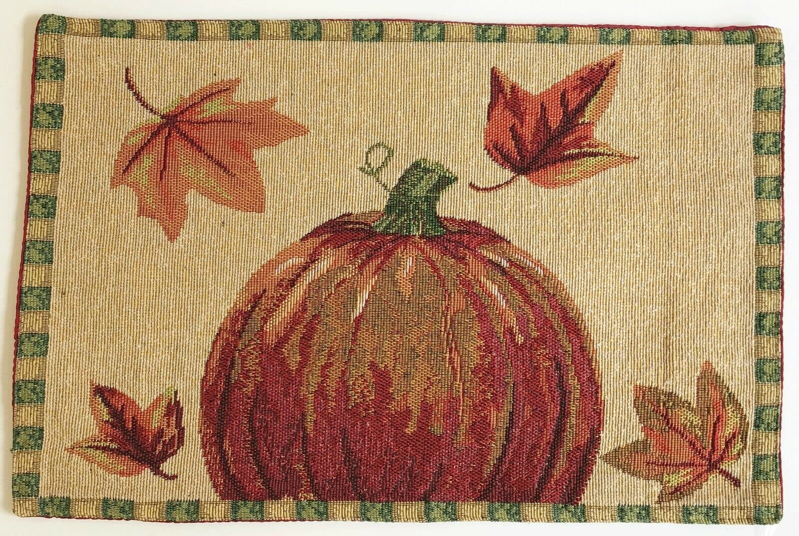 Pumpkins and Fall Leaves Tapestry Placemats Set of 4 Etsy UK