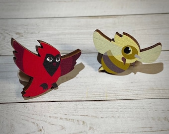 Palisman Flapjack & Clover - The Owl House Inspired Wooden Mini Pins