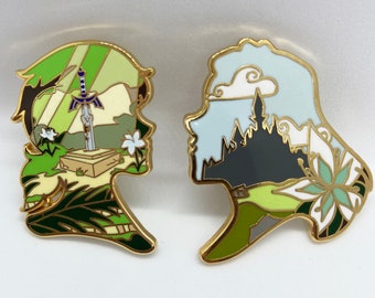 Breathe, Silent Princess, & Mini Flower Zelda-Inspired Hard Enamel Pins