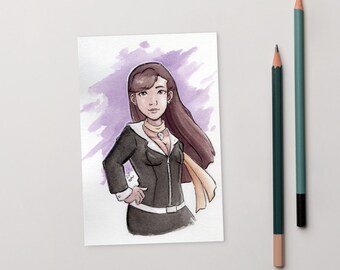 Ace Attorney Mia Fey Mini Print (4"x6")