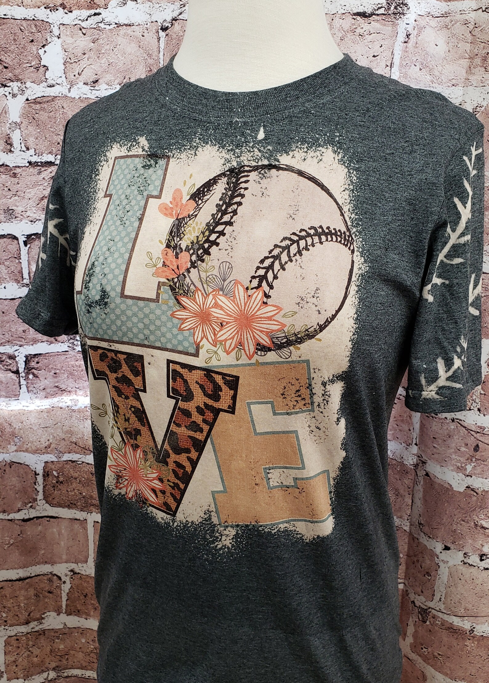 Baseball gebleicht Shirt/Baseball Mom Shirt/Bleached Shirt / Etsy