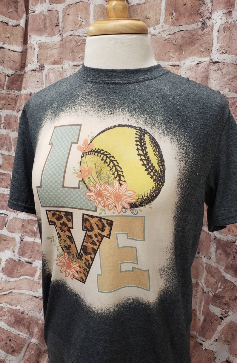 Softball bleached shirtSoftball Mom shirtBleached Shirt Softball Shirtvintage shirtBleached Laces Shirt Softball BaseballGame Shirt