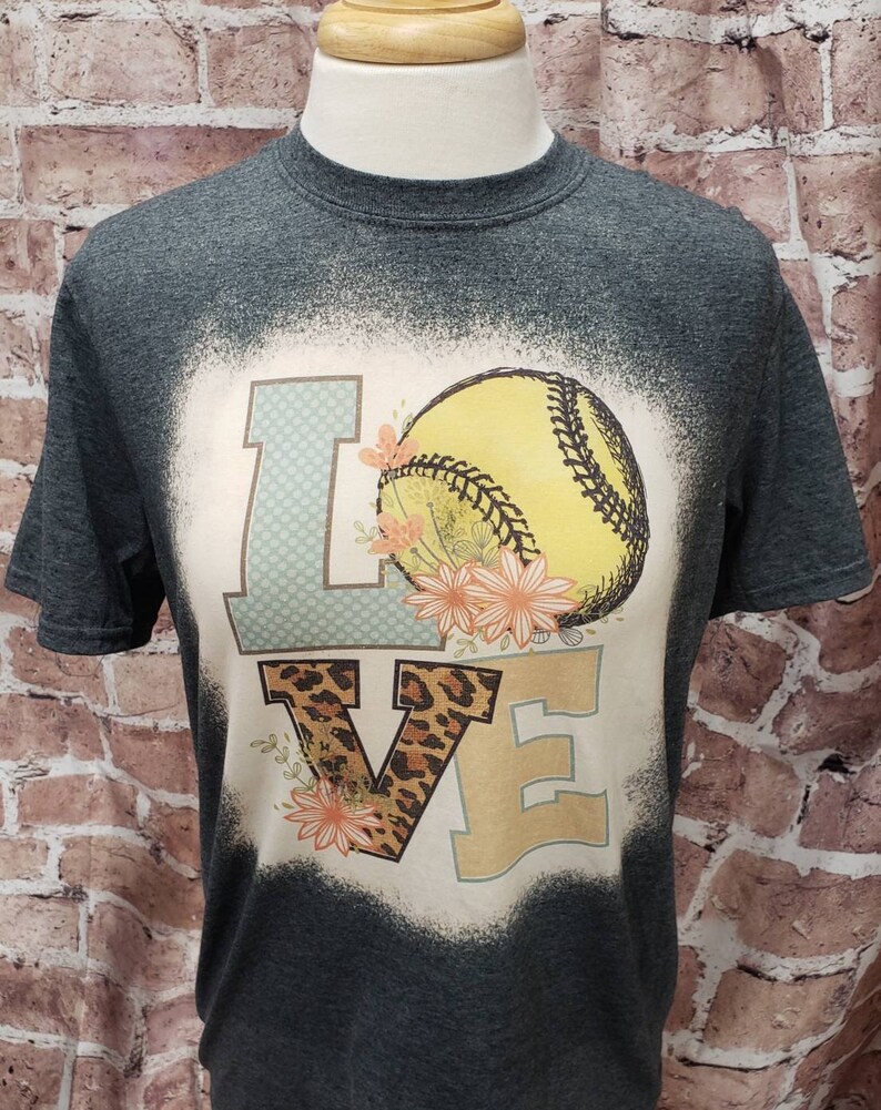 Softball bleached shirtSoftball Mom shirtBleached Shirt Softball Shirtvintage shirtBleached Laces Shirt Softball BaseballGame Shirt