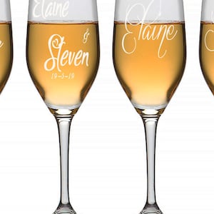 Op maat gegraveerd champagneglas