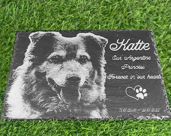 Placa conmemorativa. Regalo en recuerdo de un perro.