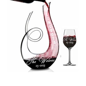Engraved Wine Decanter. Wine lovers.