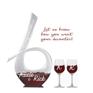 Wine decanter set. Wine lover&#39;s gift.
