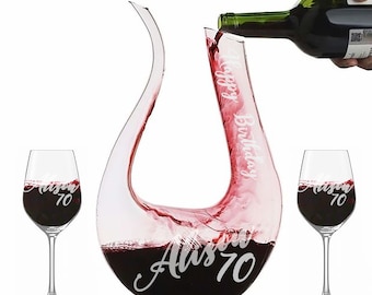 Wine decanter set. Wine lovers gift.