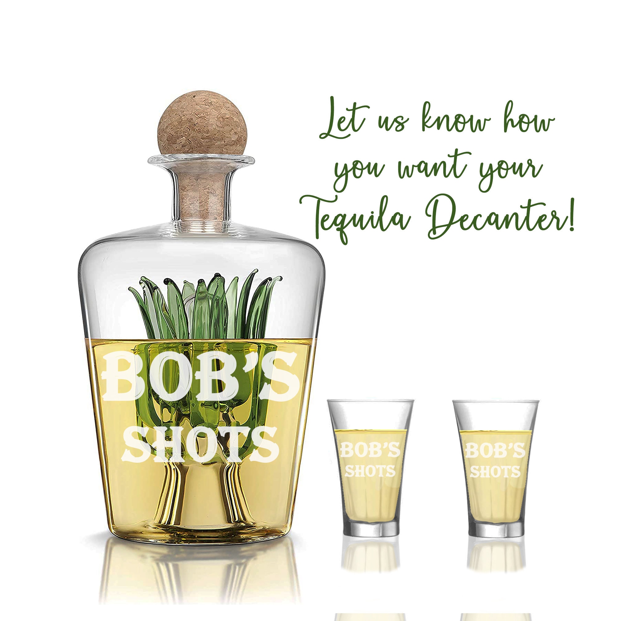 Ensemble de carafes à tequila. Cadeaux tequila