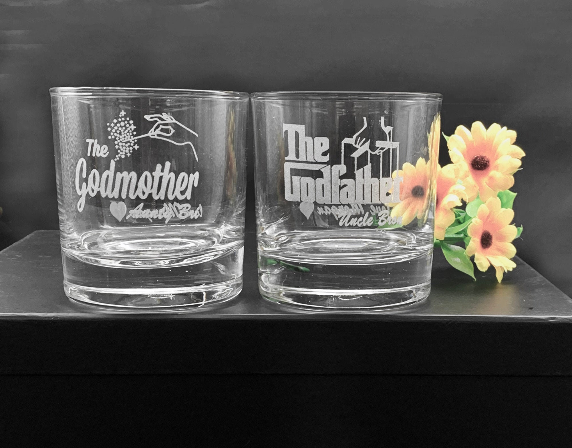 Set of 2 Engraved glasses personalized whiskey glass. Etsy