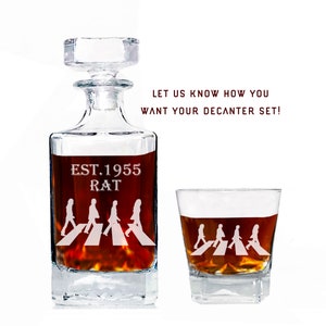 Zestaw karafek do whisky z grawerunkiem Llaser