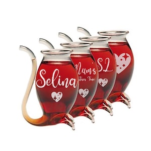 Portwein und Likör Gläser. Personalisiertes Set aus 4 Port Sippers