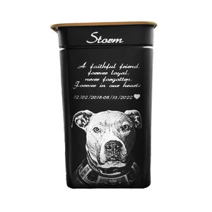 Pet Urns for ashes with the pet photo