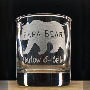 Whiskey glasses, custom glass etching