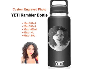 Aangepaste lasergegraveerde foto YETI RAMBLER-FLES