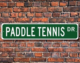 Pádel, letrero de pádel, aficionado al pádel, regalo para jugadores de pádel, variante de tenis, letrero de calle personalizado, letrero de metal de calidad