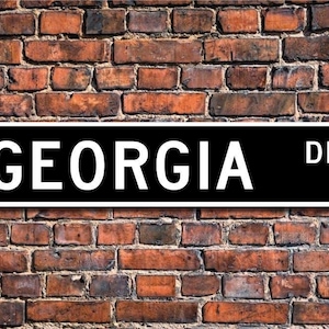 Georgia Sign, Georgia Wall Decor, Georgia Gift, Georgia Souvenir Sign, Georgia Keepsake, Georgia Custom Street Sign, Quality Metal Sign