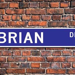 Brian, Brian Sign, Brian Gift, Brian Fan, Child Gift, Grandchild Gift, Brian Birthday Gift, Custom Street Sign, Quality Metal Sign